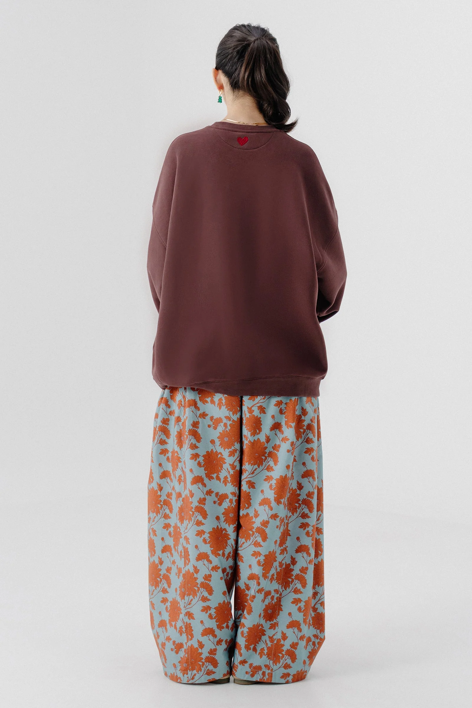 Soft Oversized SweatShirt - Brown - Image 5