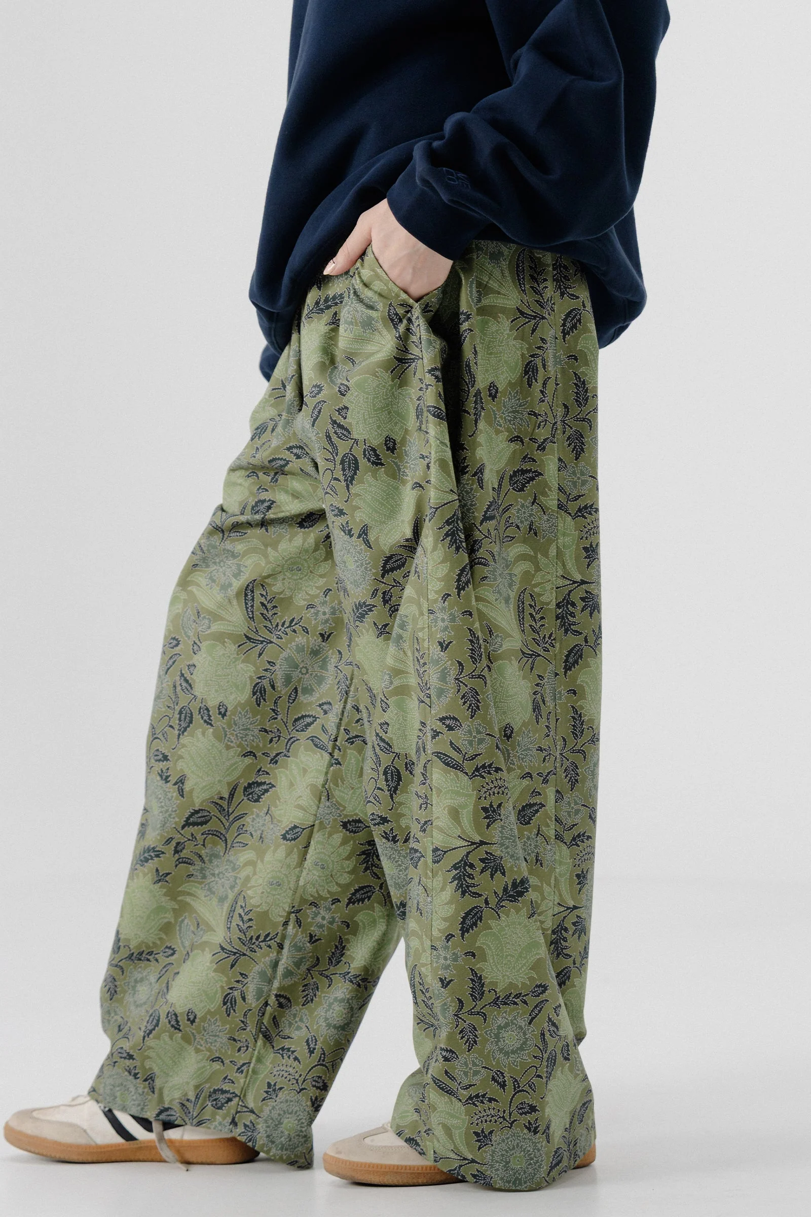 Shalwar Pants - Floral Green - Image 2