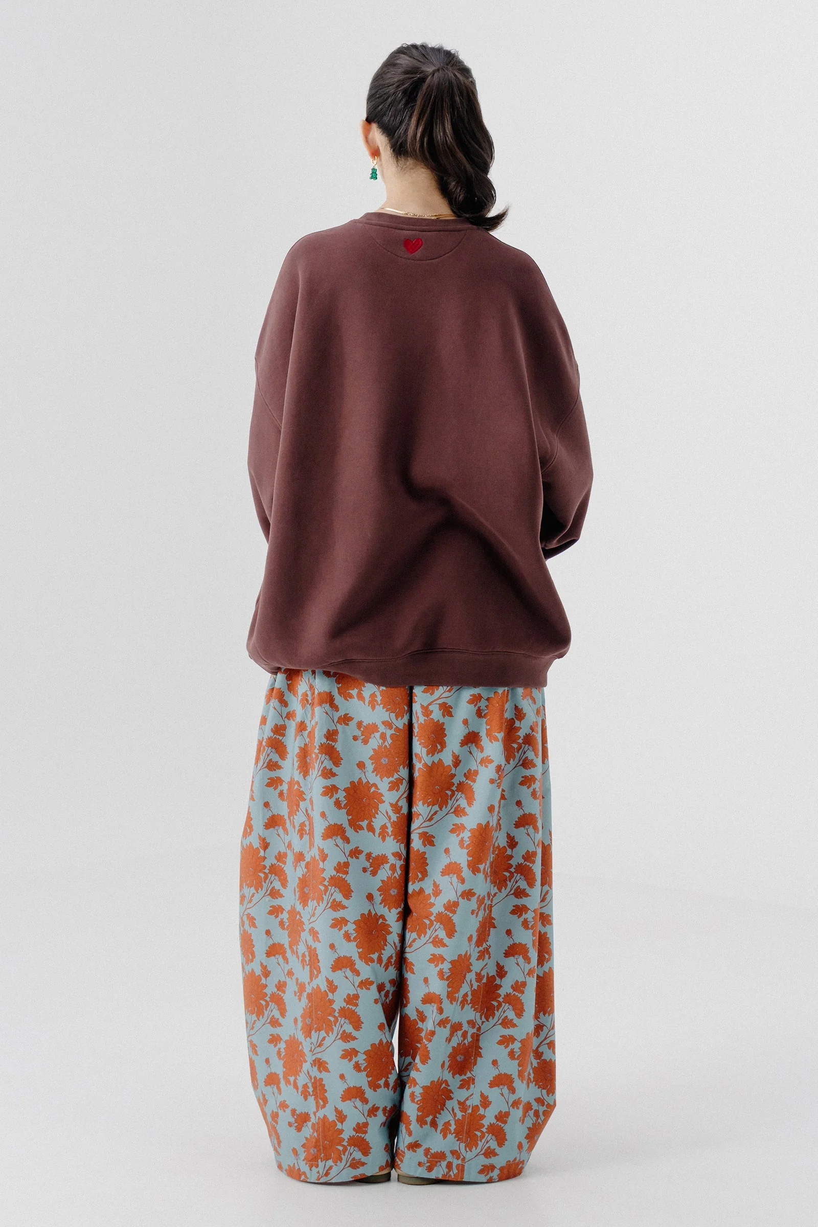 Shalwar Pants - Floral Dusty Blue - Image 4