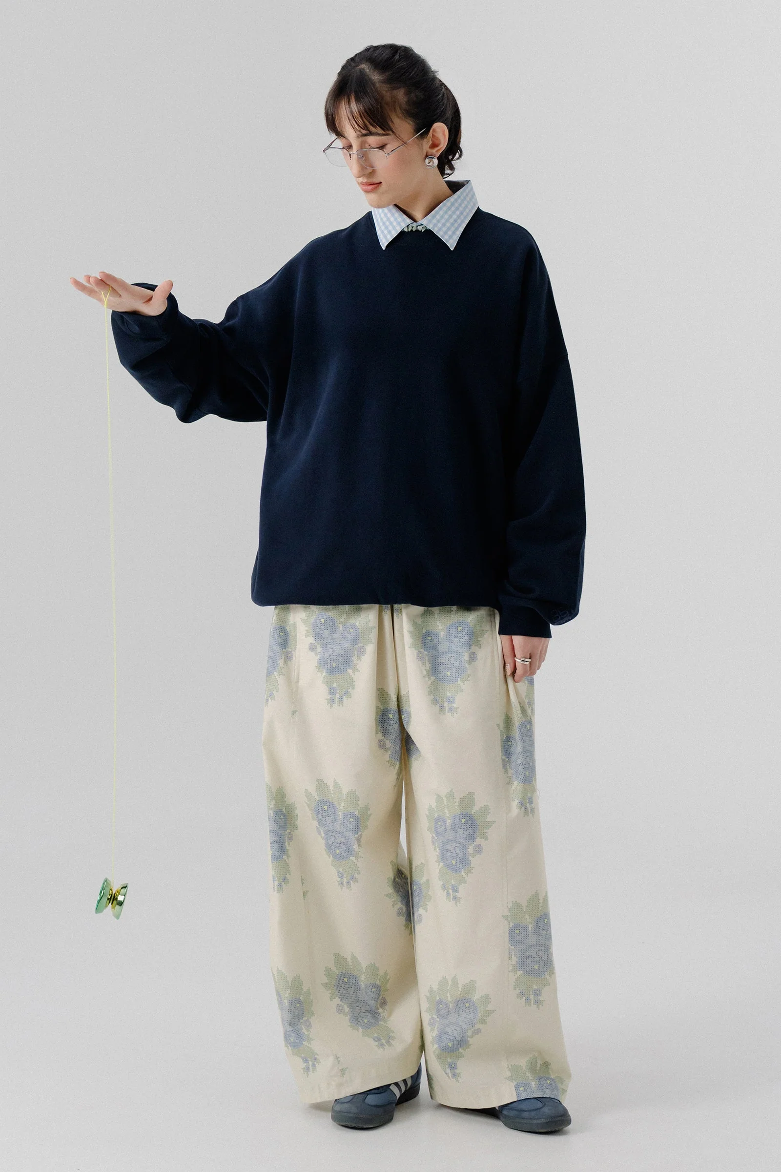 Shalwar Pants - Floral Ivory