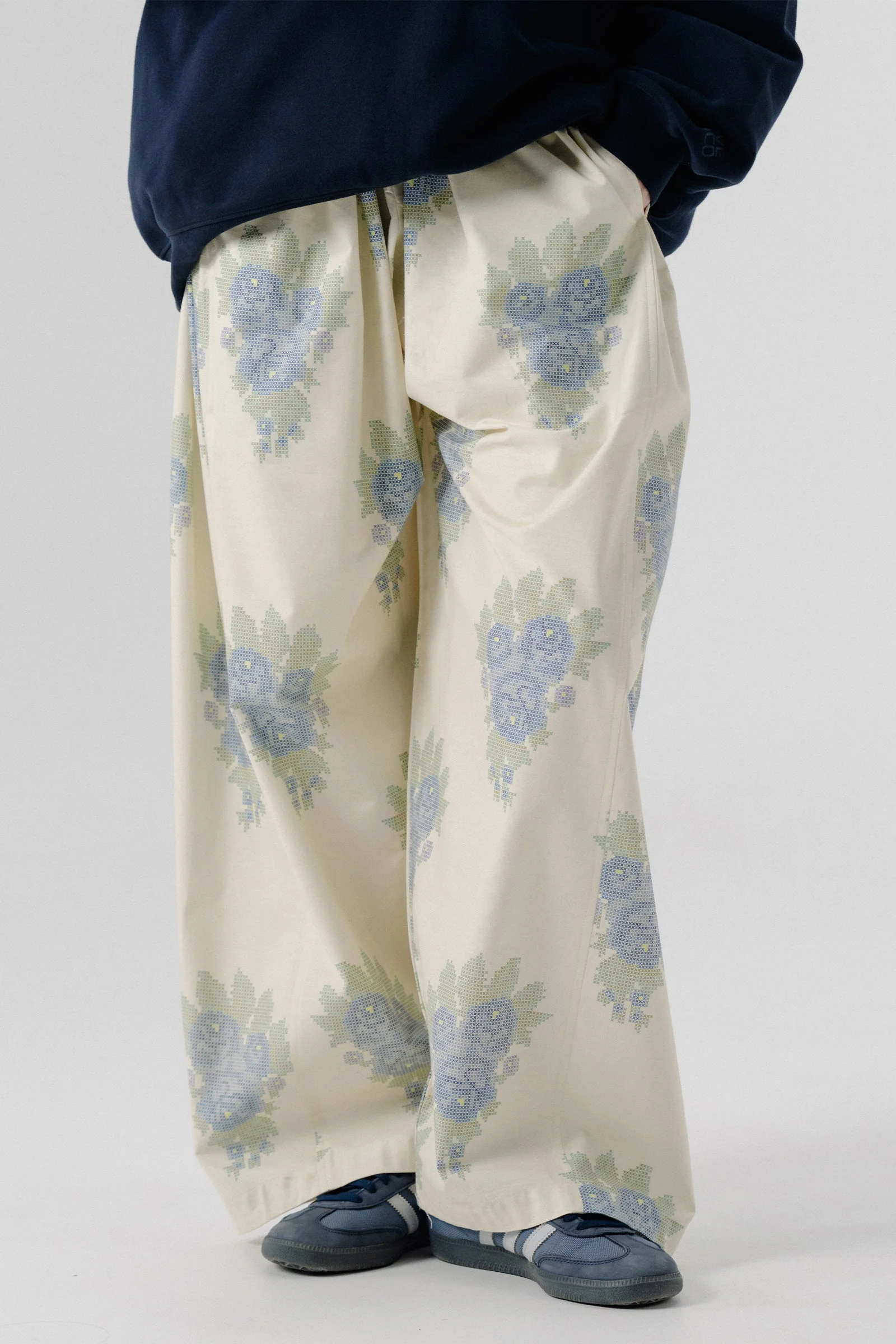 Shalwar Pants - Floral Ivory - Image 4