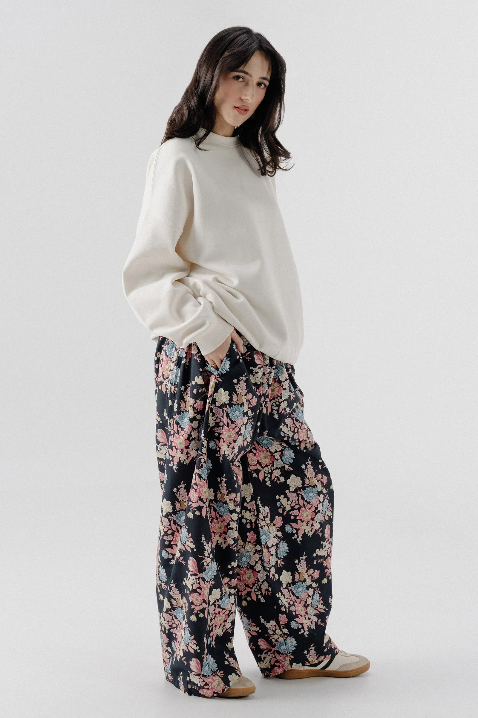 Shalwar Pants - Floral Black - Image 4