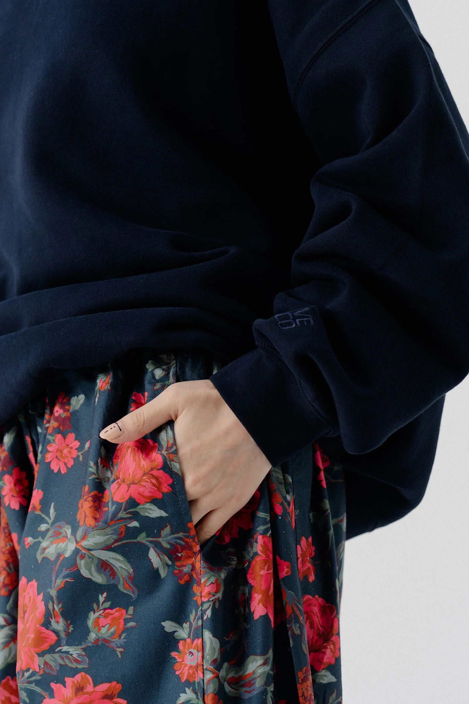 Shalwar Pants - Floral Navy - Image 2