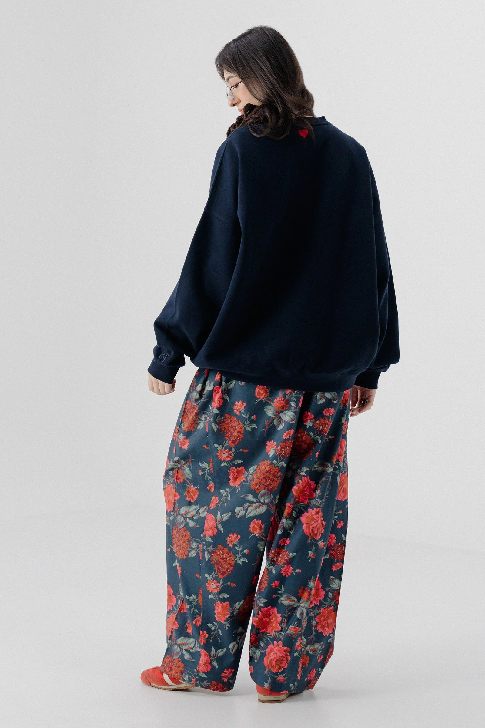 Shalwar Pants - Floral Navy - Image 3