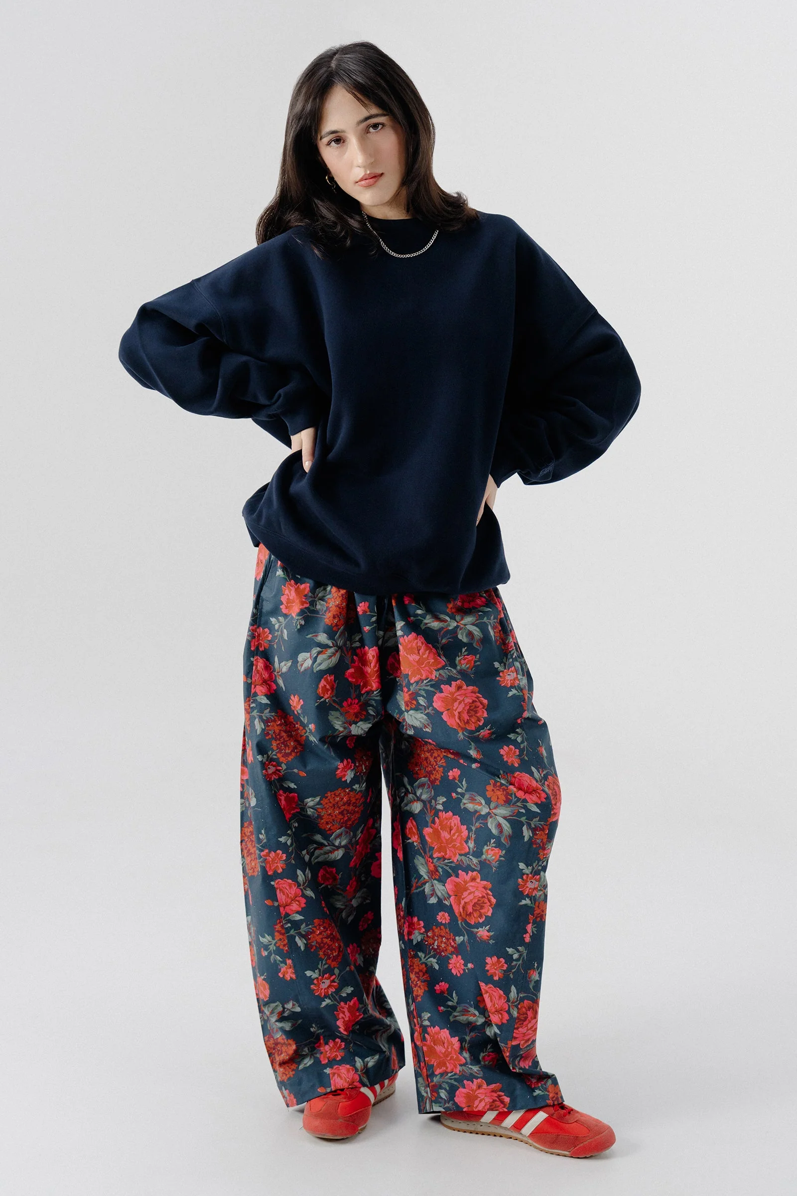 Shalwar Pants - Floral Navy - Image 4